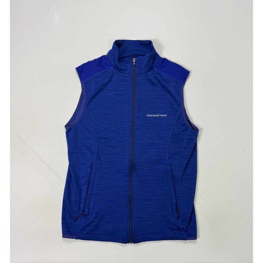 Vineyard Vines Men XS Blue Performance Vest Full Zip Golf Hike Stretch Outerwear